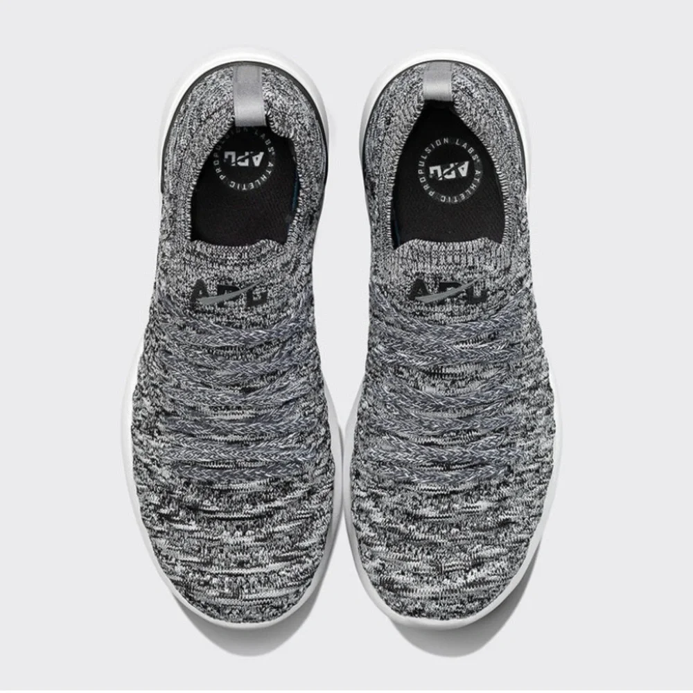 APL TechLoom Wave Women’s Running Sneaker Gray Black White Heathered